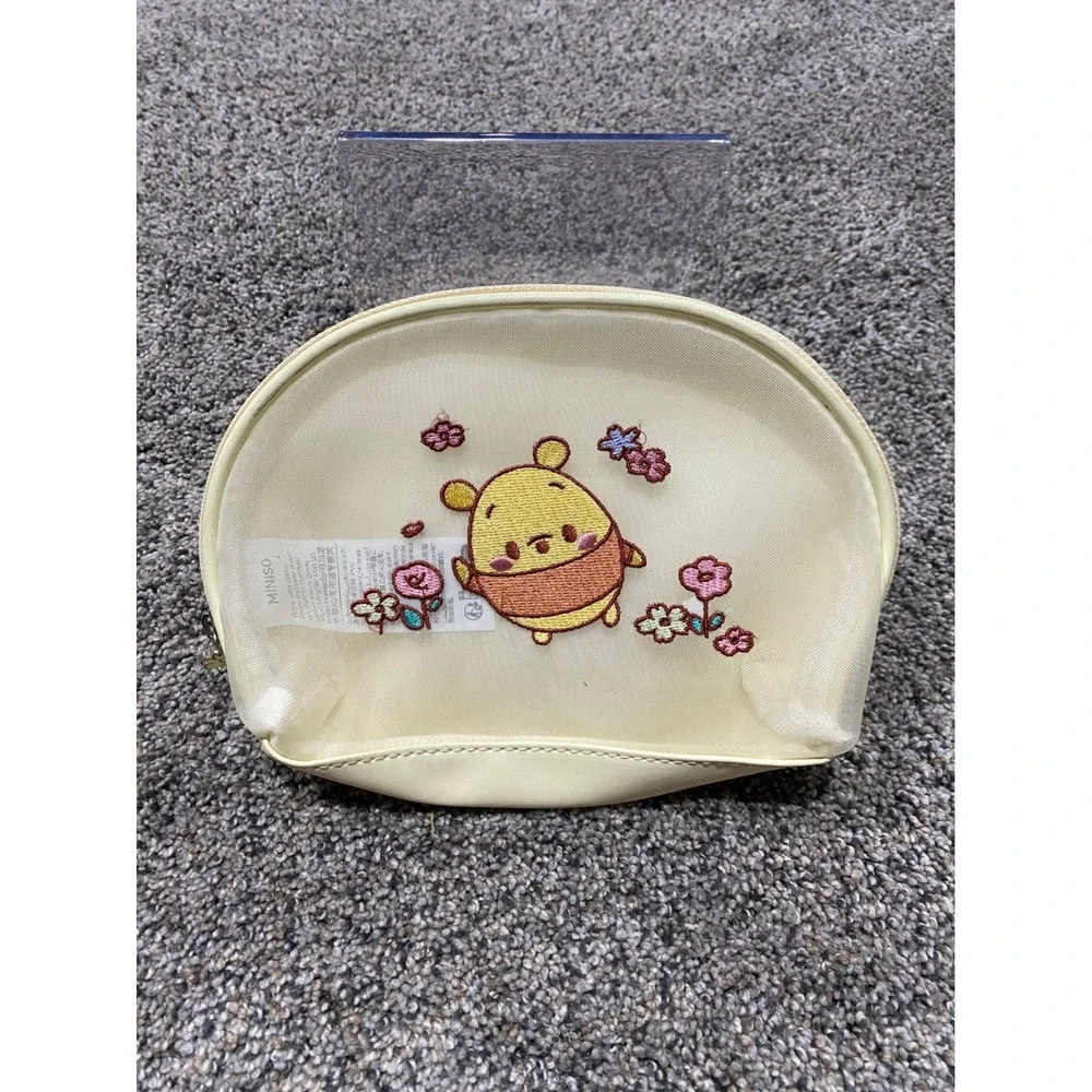 Miniso Cosmetic Bag Women OS Cream Excellent Winnie the Pooh Disney Mesh Pouch